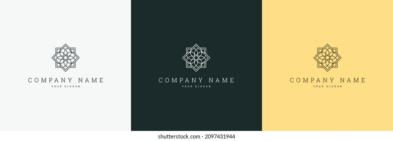 minimal elegant multipurpose vertical logo template and line art symbol and icon