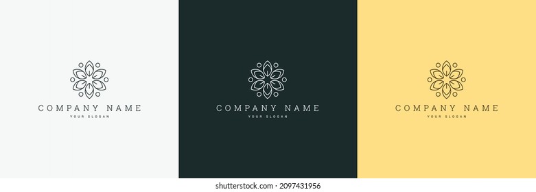 minimal elegant multipurpose vertical logo template and line art symbol and icon