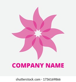 Minimal elegant pink design logo
