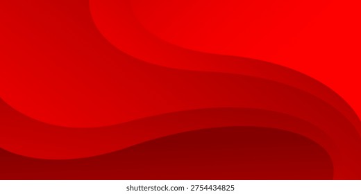 minimal elegant red curve layer abstract background for banner, poster, brochure, website. vector illustration	
