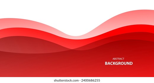 minimal elegant red wave layer abstract background for banner, poster, brochure, website. vector illustration