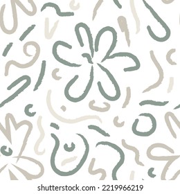 Minimal elegant seamless pattern texture. Abstract geometric shapes neutral colors. Vector contemporary abstractions endless background, linear art for fabric print, web site, wedding invitations.