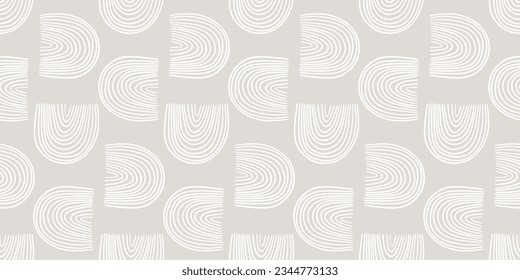 Minimal elegant seamless pattern texture. Abstract geometric shapes print neutral colors. Vector contemporary abstractions endless background for fabric print, web site, wallpaper, wrapping papers.