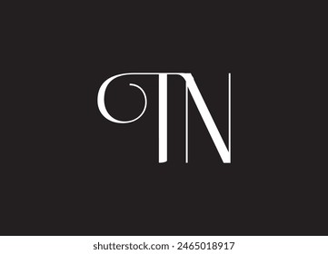 Minimal elegant TN AB black and gold color initial based letter icon logo