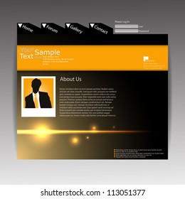 Minimal Elegant Web Site Template Vector