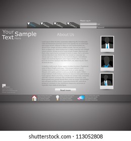 Minimal Elegant Web Site Template vector