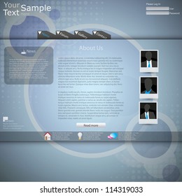 Minimal Elegant Web Site Template vector