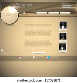 Minimal Elegant Web Site Template vector