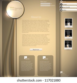 Minimal Elegant Web Site Template vector