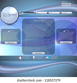 Minimal Elegant Web Site Template vector