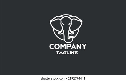 Minimal Elephant Logo Design Template