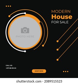 minimal ellipse banner template. background color with geometric shapes for social media post