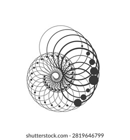 Minimal Elliptical Loop Abstract Vector Artwork
