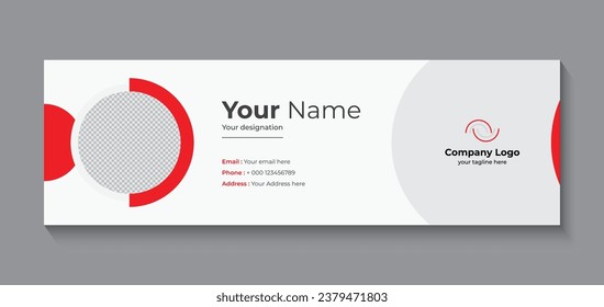 Minimal email signature business professional modern email signature template, email footer and personal social media cover design