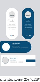 Minimal Email Signature vector design formal and professional