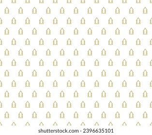 Minimal embroidery style. Geometric ethnic seamless pattern design. Christmas tree element on white background. Print for textile, cover, fabric, clothing, wallpaper, carpet, rug, scarf, pillow. 