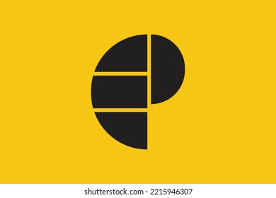 Minimal EP logo. Icon of a PE letter on a luxury background. Logo idea based on the EP monogram initials. Professional variety letter symbol and PE logo on background.