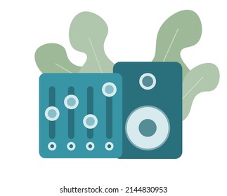 Minimal equalizer icon isolated. Music sound Adjustment symbol, Logo.