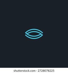 Minimal eye logo icon flat vector design