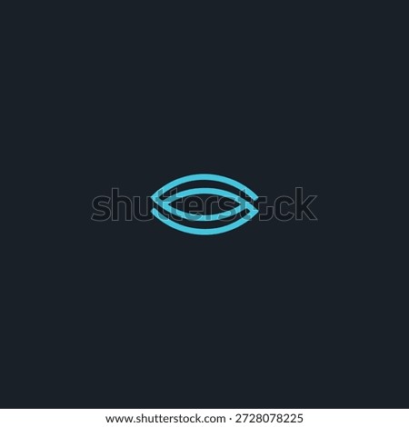 Minimal eye logo icon flat vector design