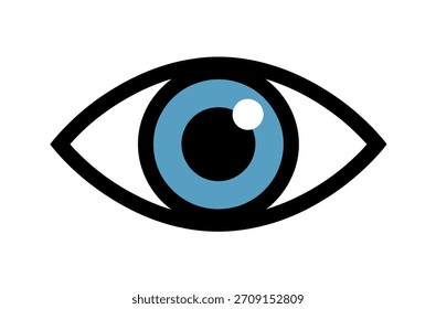 Vector de símbolo ocular mínimo que muestra la vista 
