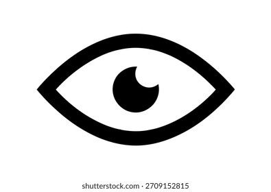 Vector de símbolo ocular mínimo que muestra la vista 
