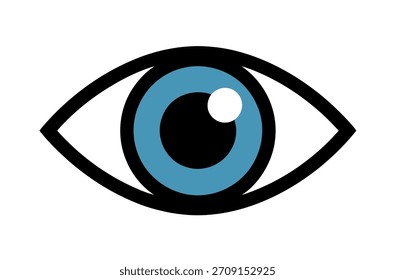 Vector de símbolo ocular mínimo que muestra la visión y el concepto de reloj para el diseño de seguridad y observación

