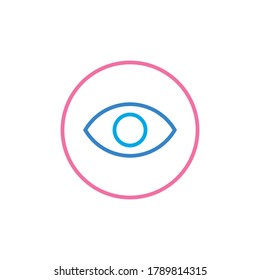 minimal eye vector icon logo design