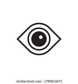 diseño de logotipo de icono de vector ocular mínimo