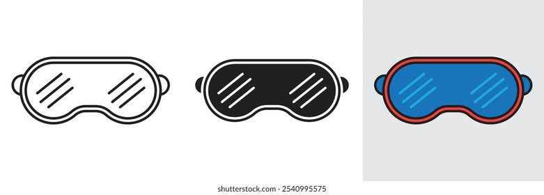 Icono de gafas mínimas. Gafas protectoras de Vector, gafas ópticas, gafas saludables, iconos web y entretenimiento.