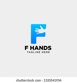 minimal F letter, initial hand logo template vector illustration icon element