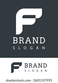 Minimal F letter logo template, New F logo, F branding logo.