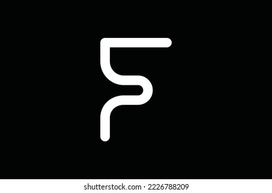 Minimal F logo. Icon of a F letter on a luxury background. Logo idea based on the FP monogram initials. Professional variety letter symbol and PF logo on background.