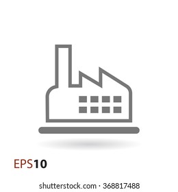 Minimal factory icon for web