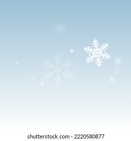 La caída mínima de la nieve tiembla el fondo. La tormenta de nieve especula gránulos cristalinos. Composición azul blanco en el cielo de la nieve. Esparcidos copos de nieve vectores de año nuevo. Escenario de huracanes de nieve.