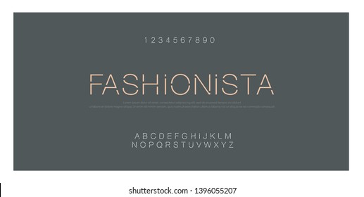 Minimal fashion font creative modern alphabet. Typography with dot regular and number. minimalist style fonts set. vector illustration