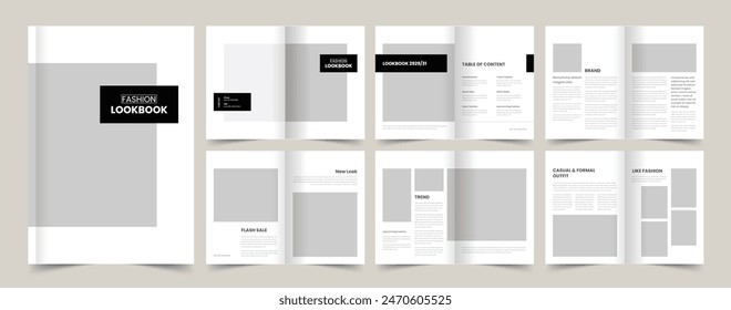 Minimal Fashion Lookbook Template Layout