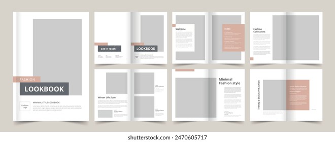 Minimal Fashion Lookbook Template Layout