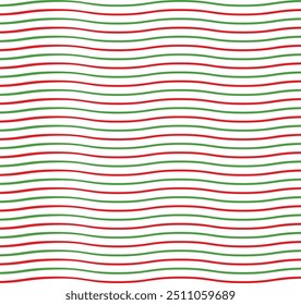 Minimal festive wavy lined pattern for christmas