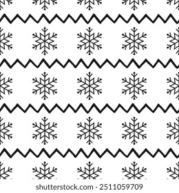 Papel de embrulho festivo mínimo com flocos de neve abstratos e padrões de férias