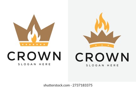 Minimal Figher Royal crown symbol luxury power sign element for logo design illustration
