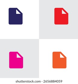 Minimal File Icon Set, Multi color file icon – Scalable vector graphics for clear file-related actions, great for web apps, mobile UI, and admin panels."