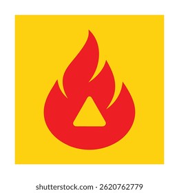 Minimal Fire Icon for Alerts and Warnings black