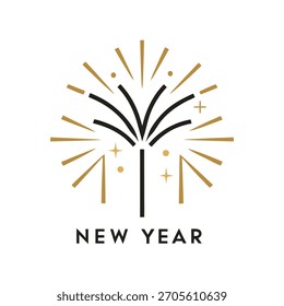 Minimal Firework Burst Icon Vector Graphic