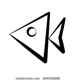 minimal fish icon. line concept icon. for logo,icon and symbol