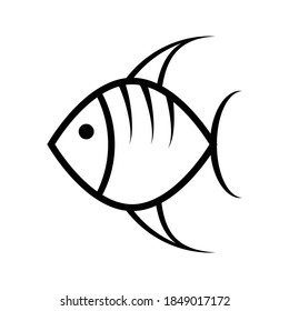 minimal fish line icon. for logo,icon, and symbol