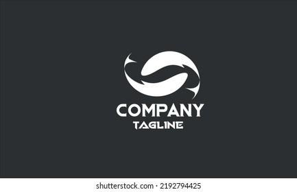 plantilla de diseño de logotipo de pez mínimo