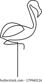 minimale Flamingo-Vektorgrafik 