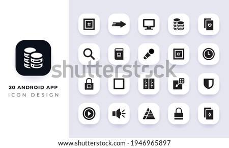 Minimal flat android app icon pack. In this pack incorporate with twenty different android app icon.