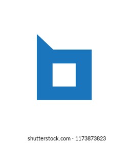 Minimal Flat B Letter Square Logo 